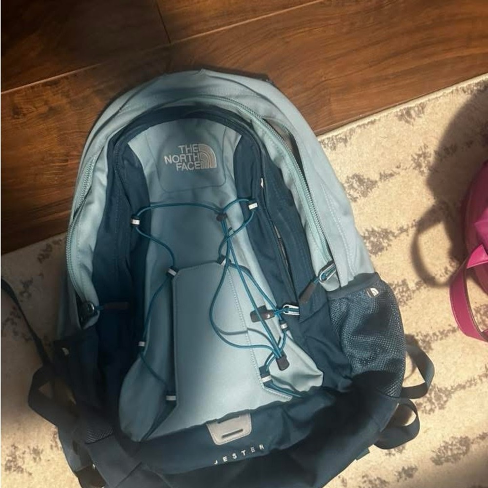 The North Face Navy and Light Gray Backpack